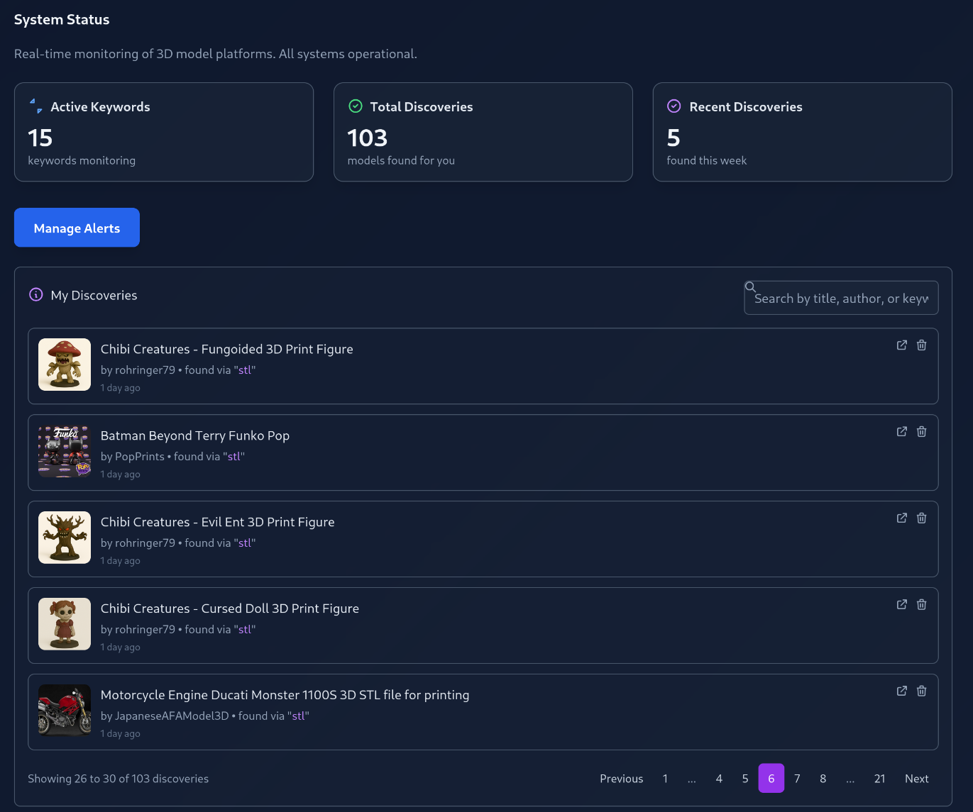 Dashboard preview